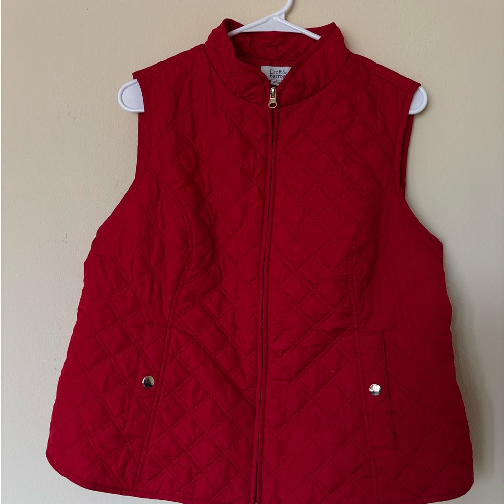 Croft & Barrow Cherry Quilted Vest